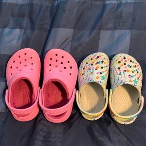 2 pairs of Toddler Crocs